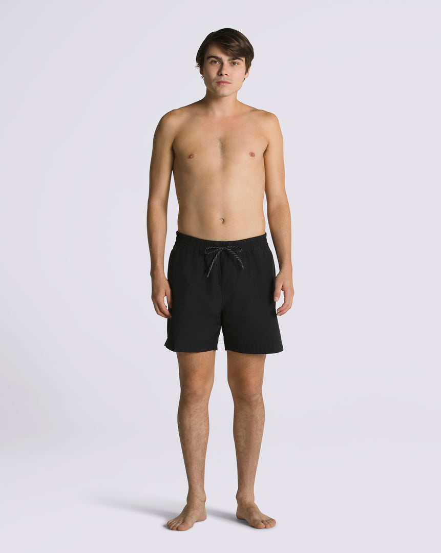 Primary Solid Elastic Boardshort Black