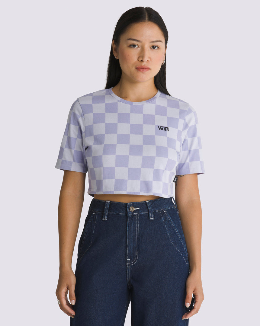 Polo Crop Check Crew Cosmic