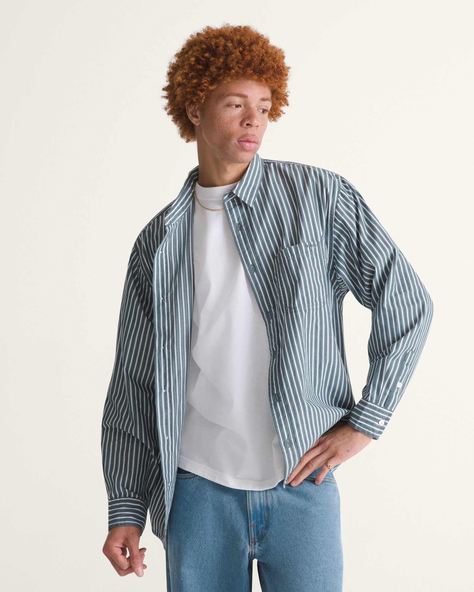 Camisa Manga Larga Dobby Stripe LS Shirt