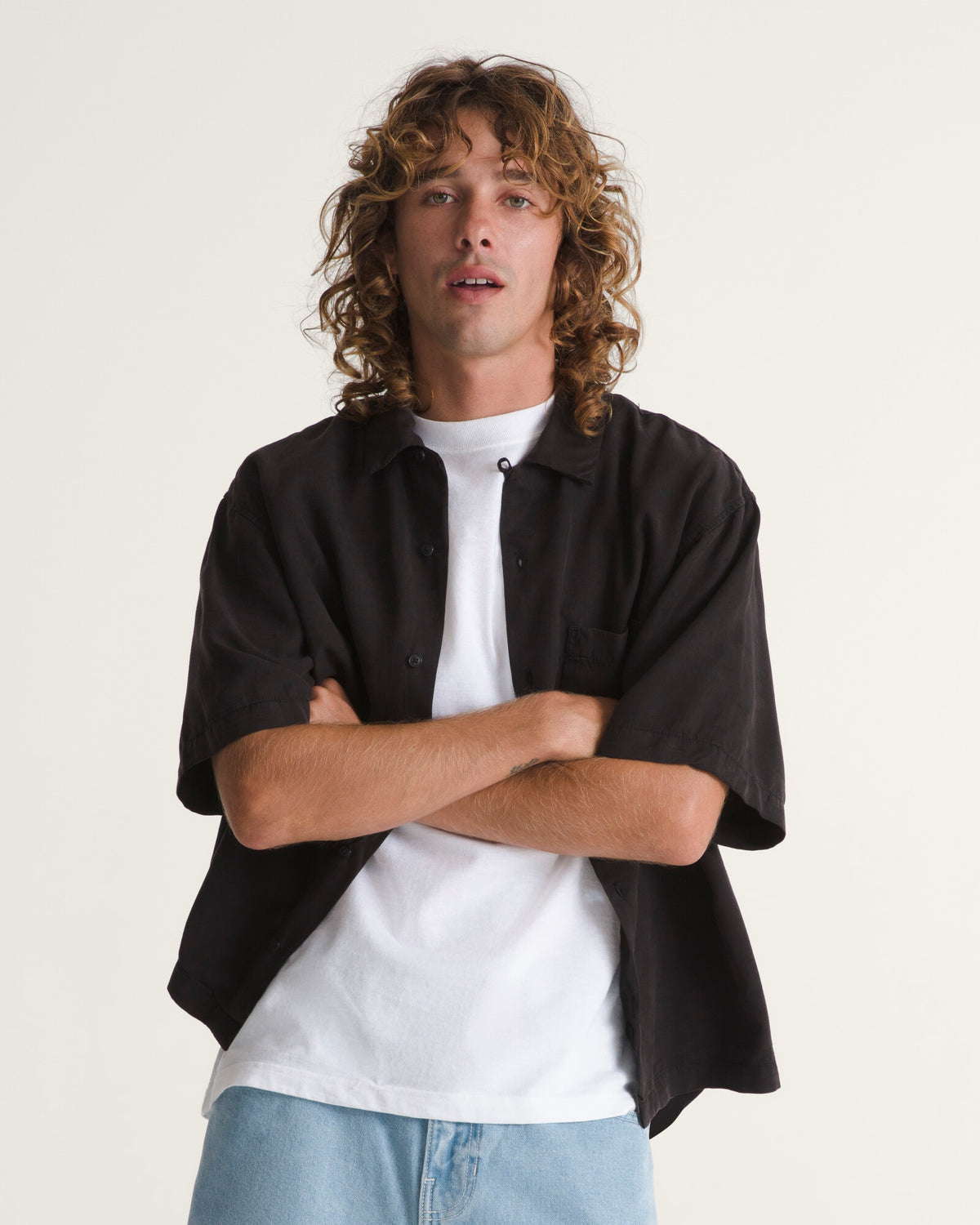 Camisa Manga Corta Van Doren Tencel Check Camp