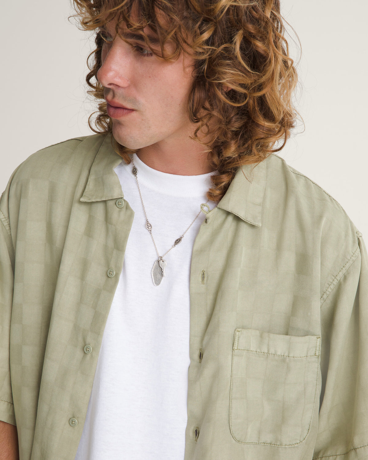 Camisa Manga Corta Van Doren Tencel Check Camp