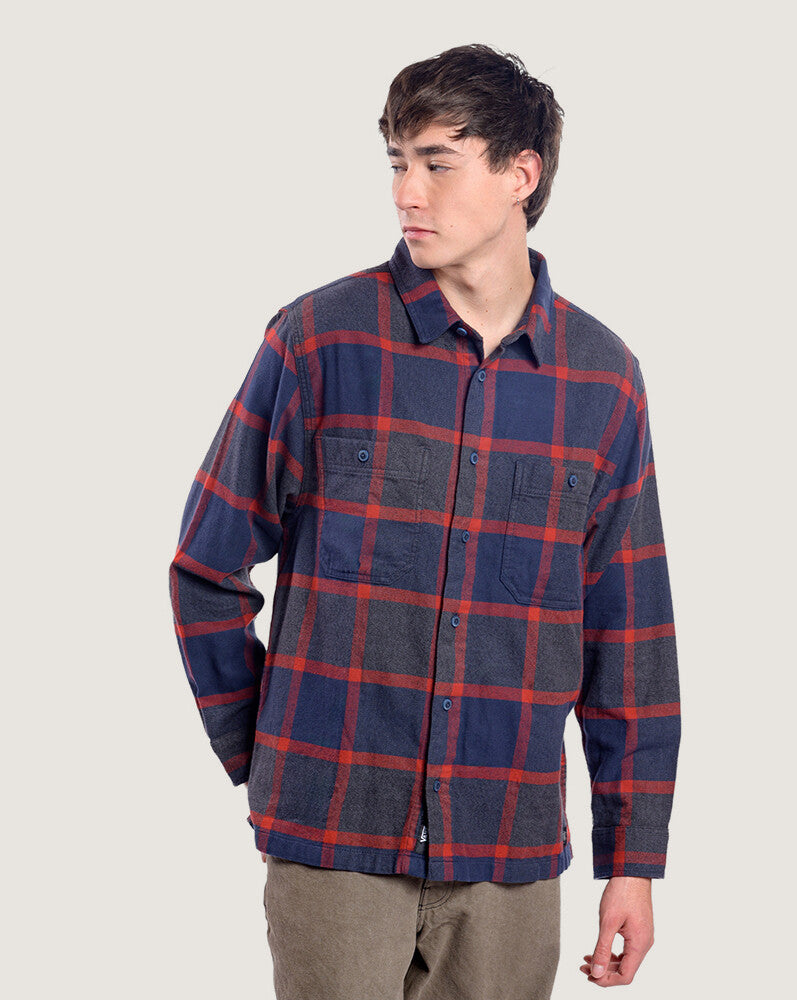 Camisa Manga Larga Larkspur Plaid Flannel Shirt