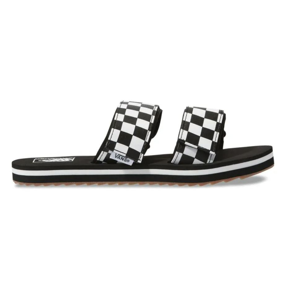 Sandalias Cayucas Slide Checkerboard Black/Marshmallow