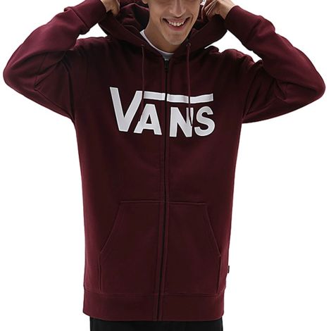 Polerón Vans Classic Zip Hoodie Ii Port Royale White