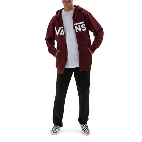 Polerón Vans Classic Zip Hoodie Ii Port Royale White