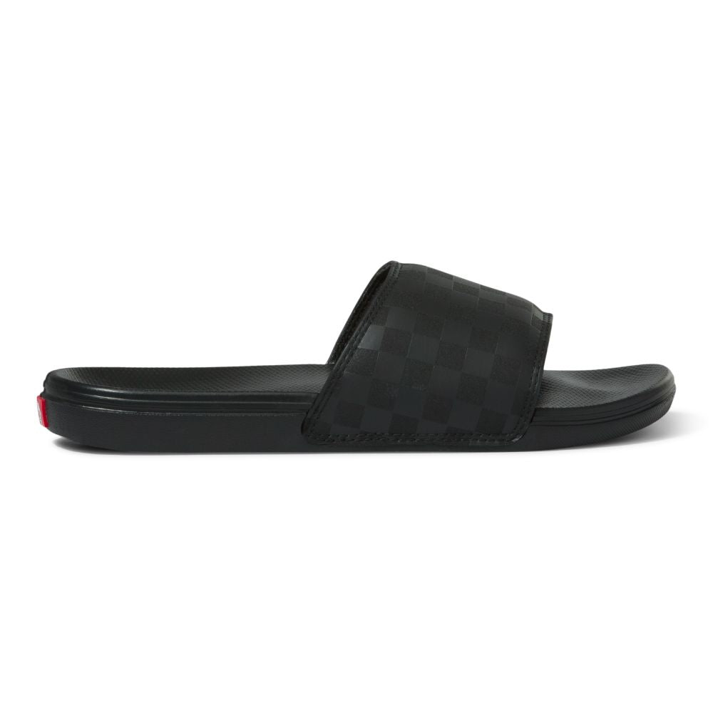 Sandalia La Costa Slide-On Checkerboard Black